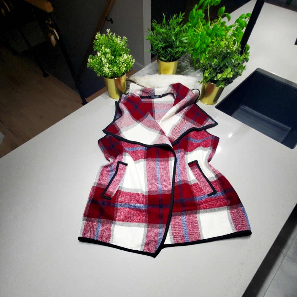 Superbe veste à carreaux décontractée ultra-douce